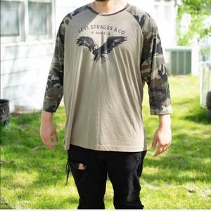 Levi: XXL 3/4 Sleeve Camo Shirt